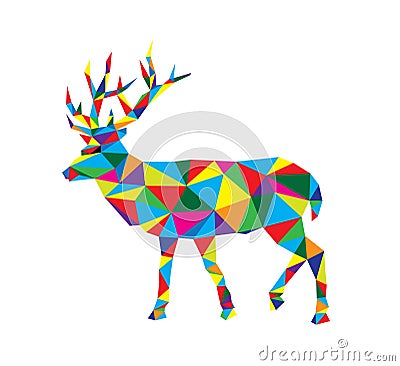 Geometric Deer Vector Illustration
