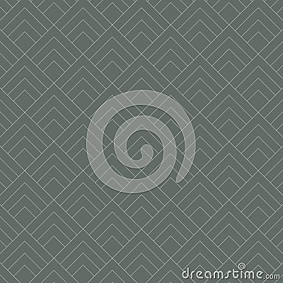 Geometric diamond tile minimal graphic vector pattern on dark green background. pattern is clean and able align by handing, Vector Illustration