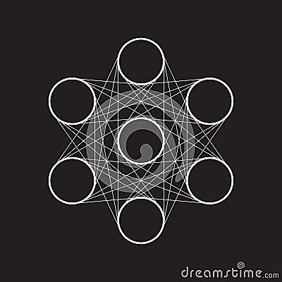 Geometric element, line design, hexagon Vector Illustration