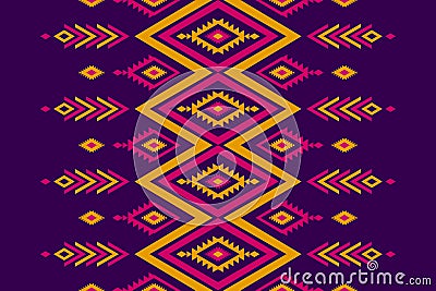 Geometric ethnic seamless pattern traditional. Carpet tribal pattern art. Aztec ethnic ornament print. Mexican style Vector Illustration
