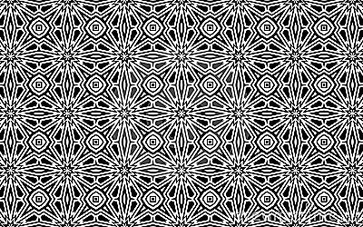 Geometric ethnic texture in doodling style. Indian background of a pattern of intertwined lines polygons and stars . Vector Illustration