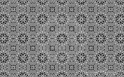 Geometric ethnic texture in doodling style. Indian background of a pattern of intertwined lines and stars. Vector Illustration
