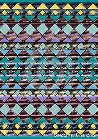 Geometric etnic handmade pattern background Stock Photo