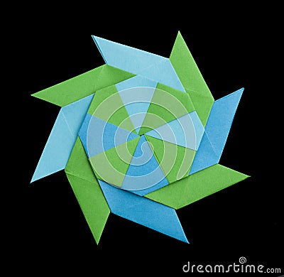 Geometric figure origami Stock Photo