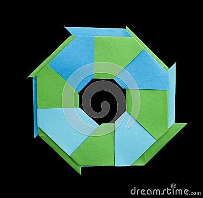 Geometric figure origami Stock Photo