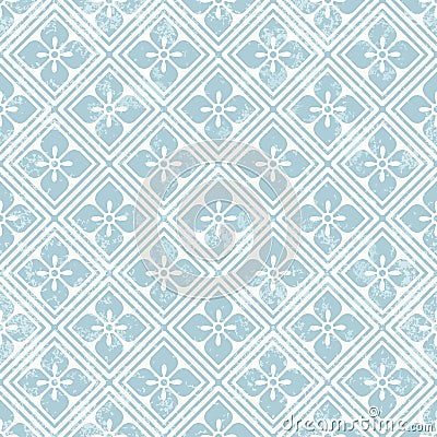 Geometric floral pattern in retro style Vector Illustration