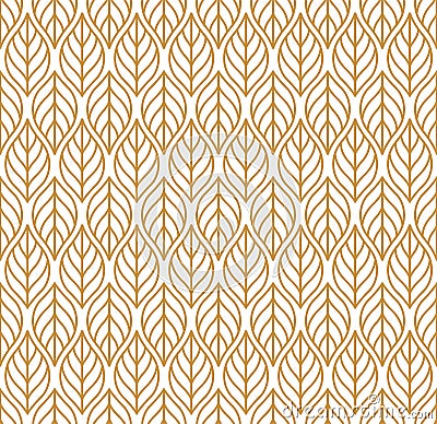Geometric leaves vector seamless pattern. Abstract vector texture. Leaf background. Vector Illustration
