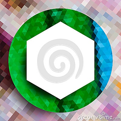 Geometric frame from circles, geometric design, abstract background modern futuristic graphic with stripes, design, mosaic, bright Stock Photo