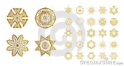 Geometric gold mandala. Vector Illustration