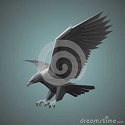 Geometric gray eagle Stock Photo