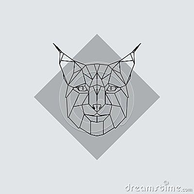 Geometric head Lynx. Vector Illustration
