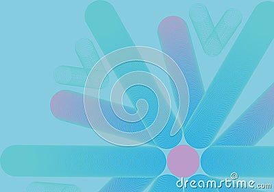 Geometric Illustration Blue Spirals On Blue Background Cartoon Illustration