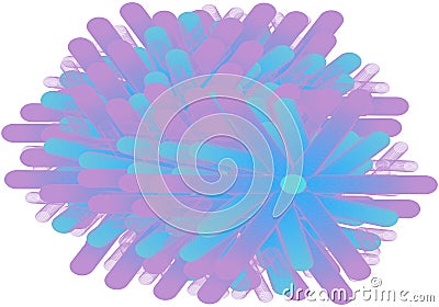 Geometric Illustration Blue Spirals On White Background Cartoon Illustration