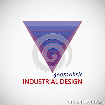 Geometric industrial design logo Vector Illustration