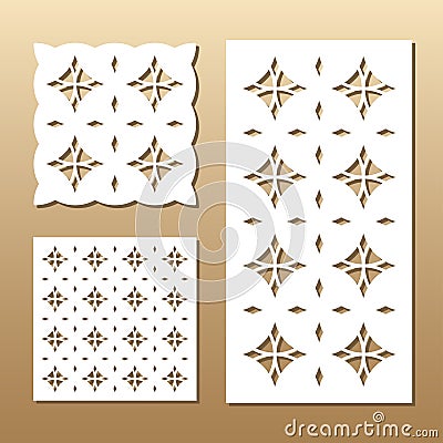 Geometric laser cut Vector Illustration