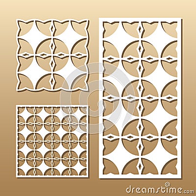 Geometric laser cut Vector Illustration