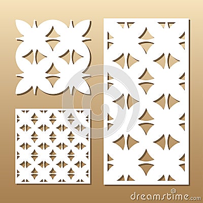 Geometric laser cut Vector Illustration