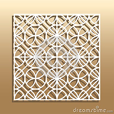 Geometric laser cutting Vector Illustration