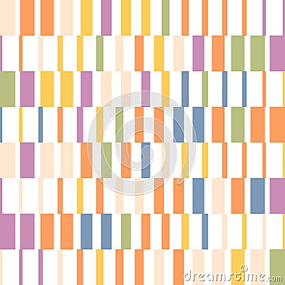 Geometric artwork pattern with vertical columns rectangles and trapezoids, rhythmic design Vector Illustration