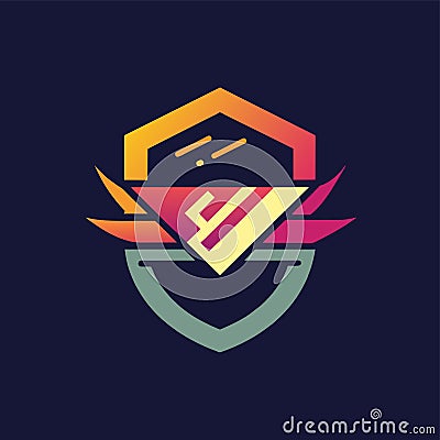 Geometric Logo Design for Coding Bootcamp Community, Graphic for a coding bootcamp community, minimalist simple modern vector logo Vector Illustration
