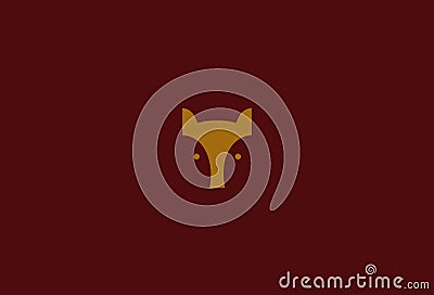 Geometric logo, the head of a fox Vector Illustration