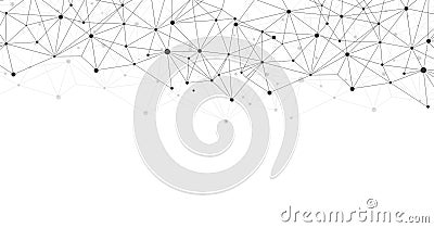 Geometric mesh lines on a white background Vector Illustration