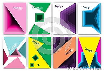 Geometric Minimal gradients set design Vector Illustration