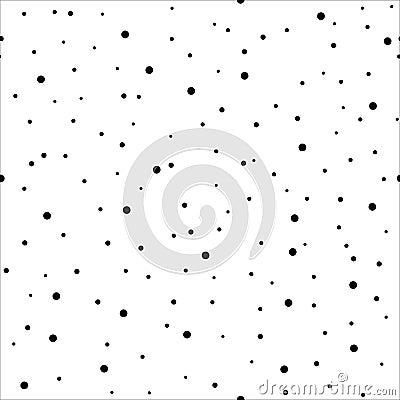 Geometric monochrome abstract seamless pattern with dot Vector Illustration