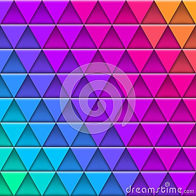 Geometric multicolored pattern composed of triangular elements Vector Illustration