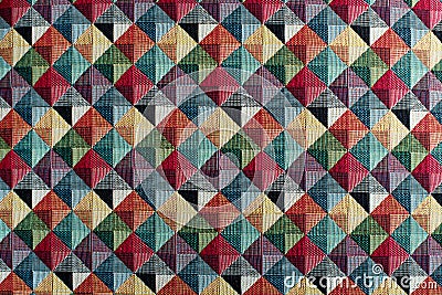 Geometric multicolored textile background pattern Stock Photo