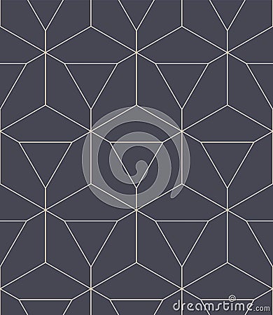 Geometric Neat Elegant Line Art Grid Seamless Pattern Vector Abstract Background Vector Illustration