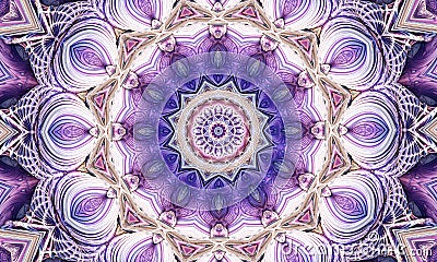 Geometric necromantic pattern, mandala art. kaleidoscope to summon spirits In the shape of hexagons, triangles and stars. Stock Photo