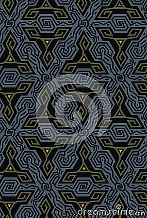 Geometric optical illusion vibration design.Triangles colors seamless pattern. Stock Photo