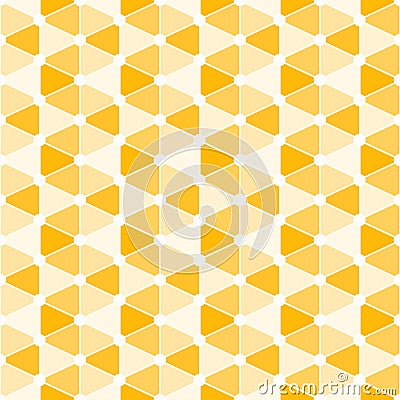 Geometric orange triangles dots seamless pattern Stock Photo