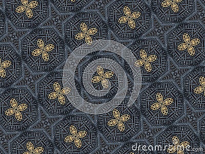 Geometric oriental pattern textured shapes illustration Cartoon Illustration