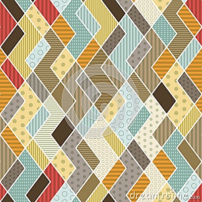 Geometric patchwork pattern Vector Illustration