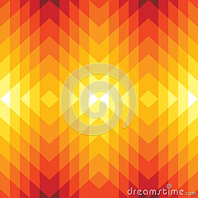 Geometric pattern in fiery tones of reds and yellows. Stock Photo