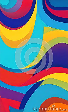 Geometric pattern background with Scandinavian abstract color or Swiss geometry prints Cartoon Illustration