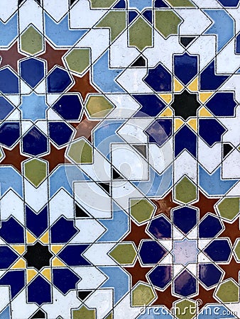 Geometric pattern ceramic tiles Stock Photo