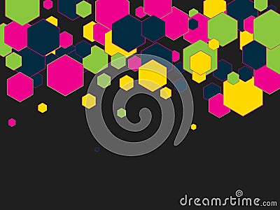 Geometric pattern with colorful hexagons. Abstract vector background Vector Illustration