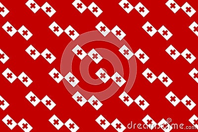 Geometric pattern in the colors of the national flag of Tonga. The colors of Tonga Stock Photo