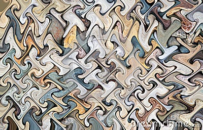 Geometric pattern design abstract weird square wave Stock Photo