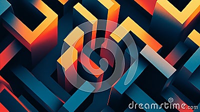 geometric pattern designs with bold and colorful graphic elements, puzzling compositions, and abstract minimalism Stock Photo
