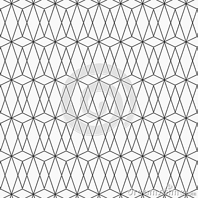 Geometric pattern with diamonds, triangles. Polygons background. Image with repeated geometrical figures. Ethnic motif. Vector Illustration