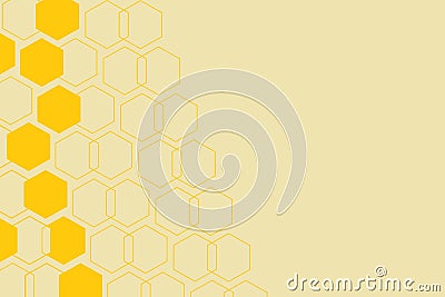 Geometric pattern with honeycombs. Flat background illustration Cartoon Illustration