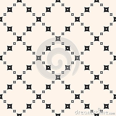 Geometric pattern with perforated squares in diagonal grid. Vector Illustration