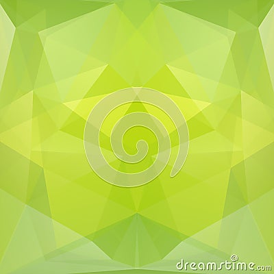 Geometric pattern, polygon triangles vector background in green Vector Illustration