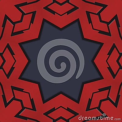 Geometric pattern of red color, Scandinavian Celtic style. Illustration of an abstract woven pattern background. Elements of a Stock Photo