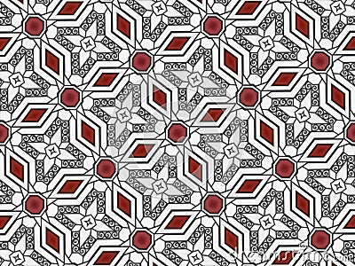 Geometric pattern spiral shapes illustration Stock Photo