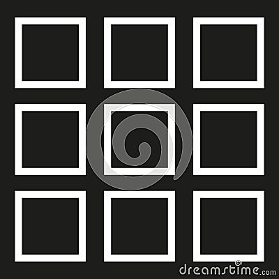 Geometric pattern squares. Simple black grid Vector. Monochrome abstract design. Vector Illustration